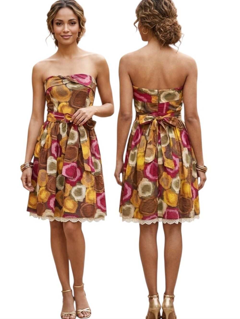 BCBGMAXAZRIA Strapless Fit & Flare Dress - Size 4